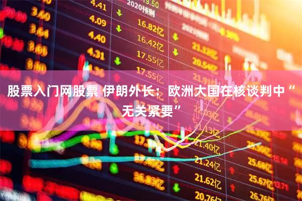 股票入门网股票 伊朗外长：欧洲大国在核谈判中“无关紧要”